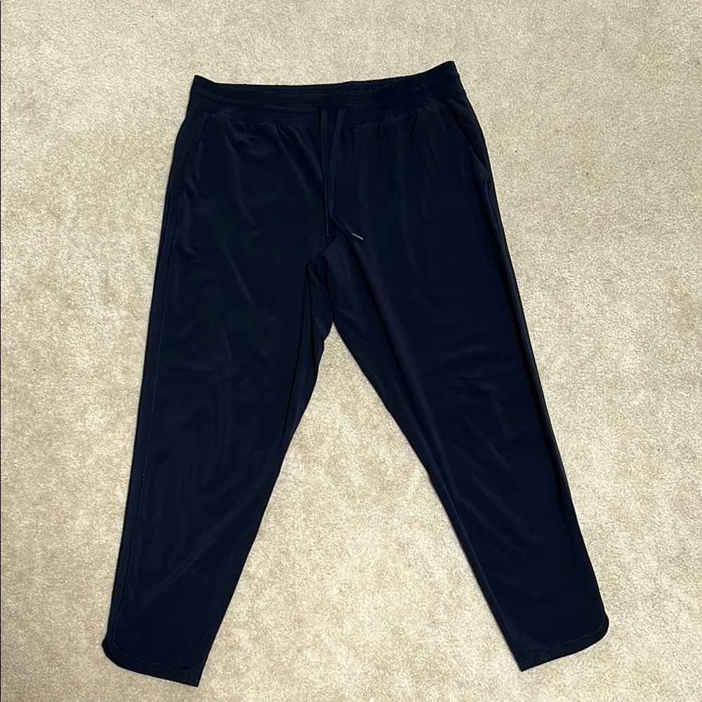 GAP Black Track Pants with Elastic Waistband and Tapered Fit